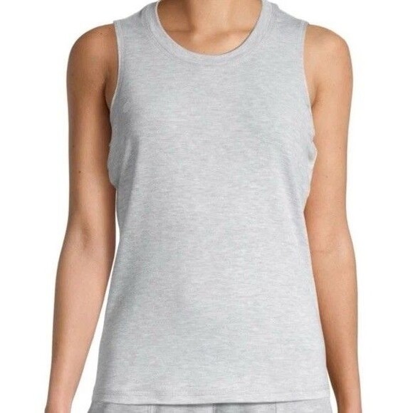 Max Studio Performance Top Sleeveless Backless Cutout Wicking Gray XL NWT Sports - Picture 2 of 9